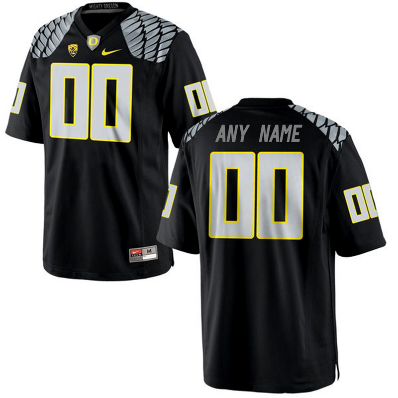 Men Oregon Duck Customized College Football Limited Jersey  Black->customized ncaa jersey->Custom Jersey